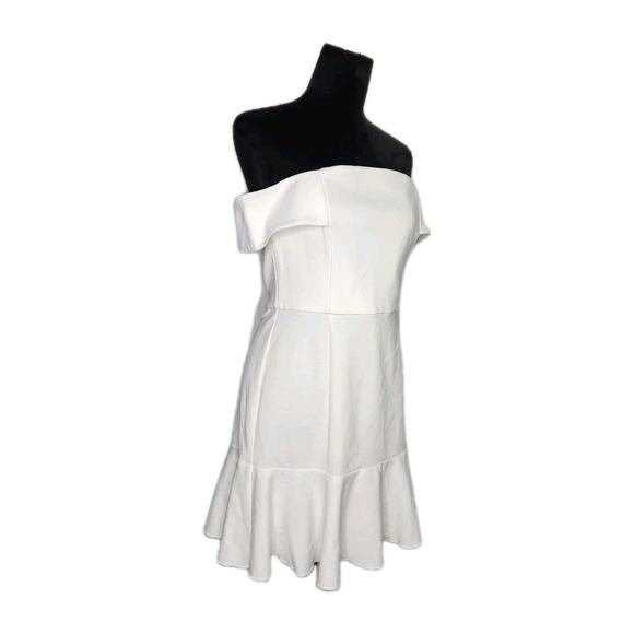 N Nicholas Ponti Off Shoulder Mini Dress in White size 8US msrp $495 - Picture 3 of 11